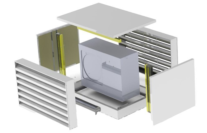 Schallschutzgehäuse Luftzufuhr hinten