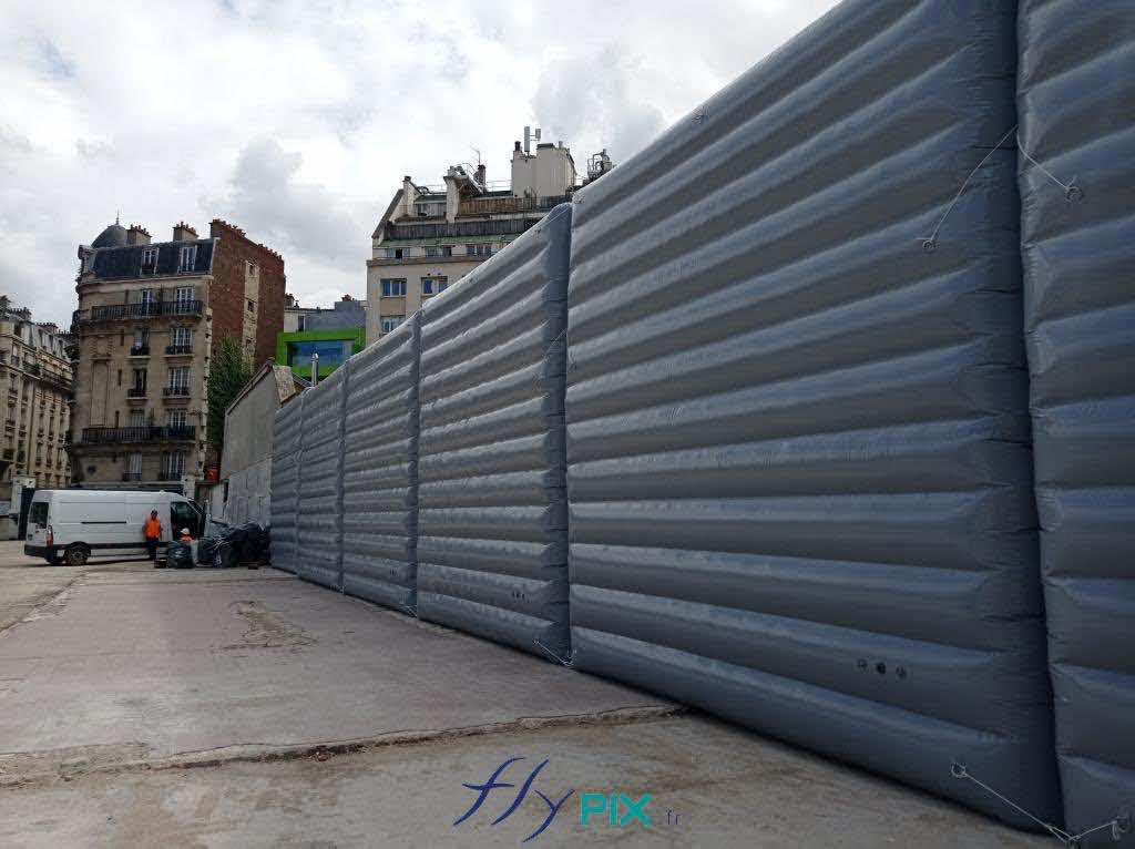 Lärmschutzwand aufblasbar