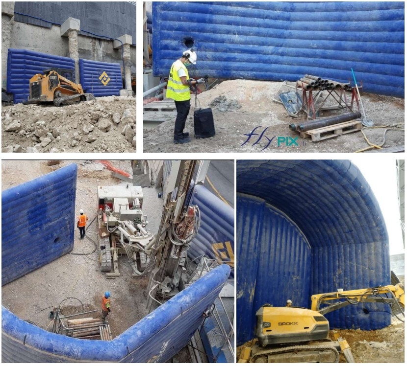 aufblasbare Lärmschutzwände nach Maß