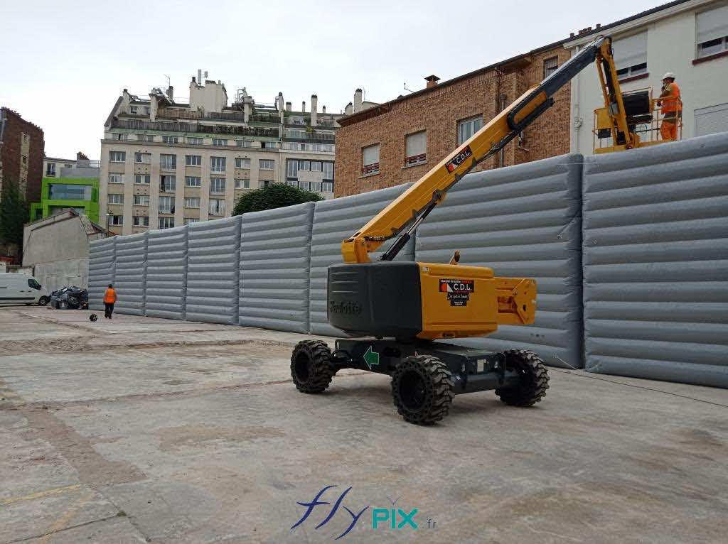 aufblasbare Lärmschutzwand